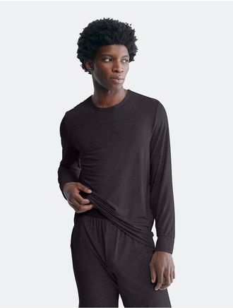 Calvin Klein Mens Ultra-Soft Modern Lounge Sleep Sweatshirt - Black - XL