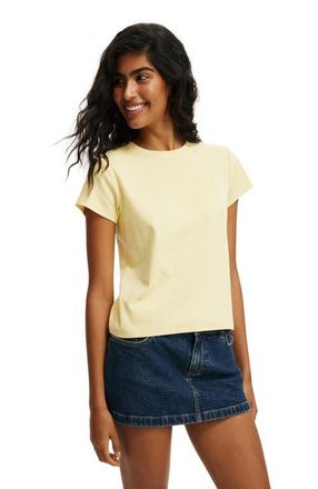 Cotton On Womens 90 S Baby Tee in Pale Yellow at Nordstrom, Size Medium