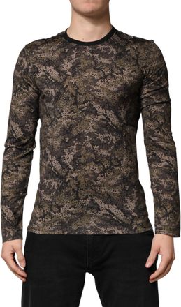 Dolce & Gabbana Multicolor Camouflage Long Sleeves Mens T-shirt