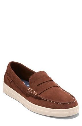 Cole Haan Nantucket Penny Loafer Sneaker in Dark Sequoia Suede/Angora at Nordstrom Rack, Size 10.5