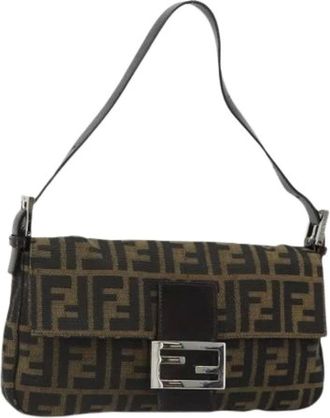Fendi Pre-owned Zucca Canvas Shoulder Bag - - Pre-owned - Donna - Marrone - ONE SIZE