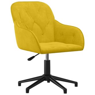 vidaXL Vidaxl - Silla De Oficina Giratoria De Terciopelo Amarillo