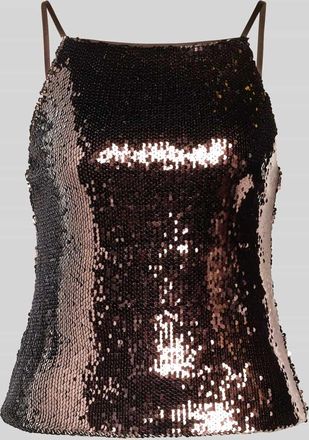 LeGer By Lena Gercke Trägertop mit Pailletten Modell Inska in Dunkelbraun, Größe 34