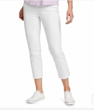 Eddie Bauer Authentic Voyager Crop High Rise Jeans In White