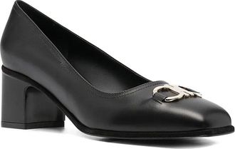 Ferragamo Gancini Leather Buckle Pump