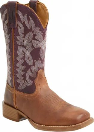Justin Womens Ashtyn Square Toe Boot In Brown
