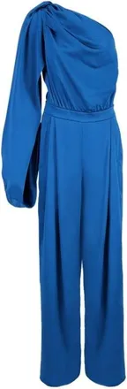 Stella McCartney Tuta asimmetrica drappeggiata - - Jumpsuits & Playsuits - Donna - Blu - S