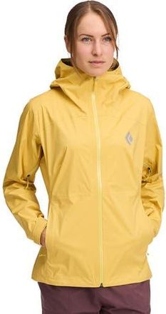 Black Diamond Fineline Stretch Rain Shell - Womens in Soft Ochre at Nordstrom, Size Medium