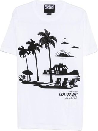 Versace Jeans Couture White Cotton Regular Fit T-Shirt