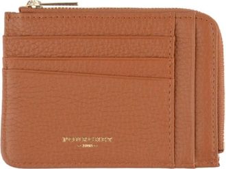 Pourchet Platte Kaarthouder - Dames - Portefeuilles - Bruin - ONE Size - Leer - Accessoires