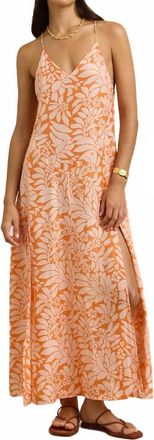 Hannah Art Wear Womens Veda Crocus Dress In Persimmon