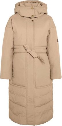 Barbour Puffer Lange Jas Licht Trench Rits - Dames - Jas met riem - Beige - M - Polyester - Jassen