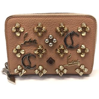 Christian Louboutin Pink Leather Coin Purse/Coin Case (Pre-Owned)