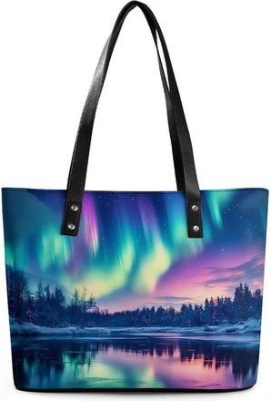Generic Northern Lights Tote Bags for Women Cute Shoulder Purses Handbags