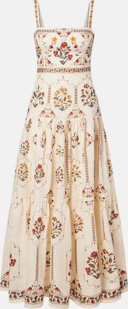Agua Bendita Floral linen maxi dress