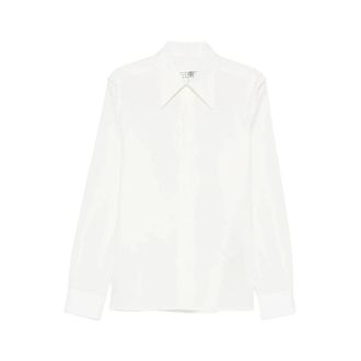 Maison Margiela Casual Shirts, male, White, Size: M Long Sleeve Shirt