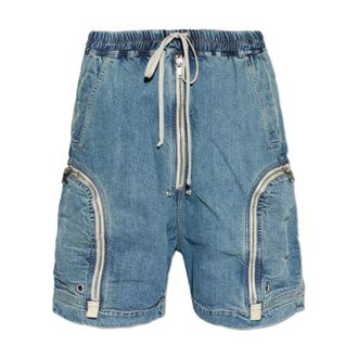 Rick Owens Denim Shorts, male, Blue, Size: M Denim Cargo Shorts