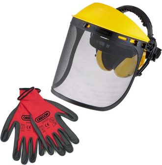 Oregon Scientific Kit De Seguridad Facial Para Trabajos Forestales Y De Jardiner&iacute;a: Visera + Protectores Auditivos Oregon 581188
