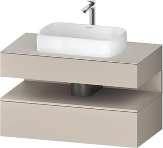 Duravit Duravit - Qatego Consola Mueble Bajo Lavabo, 1 Extra&iacute;ble, 1 Caj&oacute;n