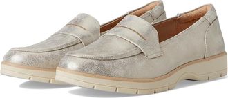 Dr. Scholls Nice Day Loafer/Moc Womens Flat Shoes Light Gold Faux Leather : 8.5 M, Synthetic