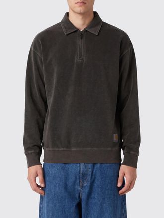 Carhartt Work in Progress Polo a maniche lunghe in cotone con chiusura a zip