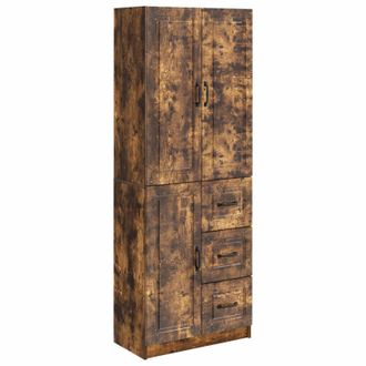 vidaXL Juego De Armarios 2 Uds. Roble Ahumado Madera De Ingenier&iacute;a Vidaxl
