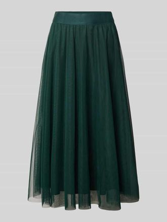 Zero Midirock aus Mesh mit elastischem Bund in Dunkelgruen, Gr&ouml;&szlig;e 44