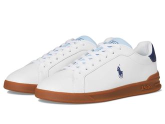 Polo Ralph Lauren Heritage Court II Mens Shoes White/Light Blue/Navy : 11 D - Medium, Leather