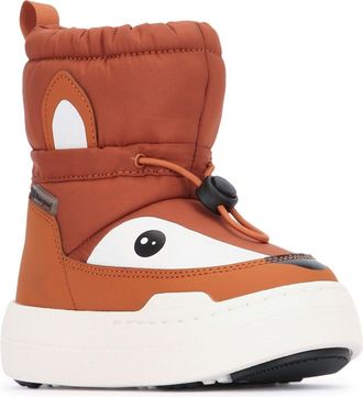 Moon Boot Boys Park Boot Orange Nylon And Leather