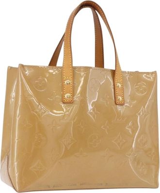 Louis Vuitton Reade Monogram Vernis Beige Patent_Leather Handbag (Pre-Owned)