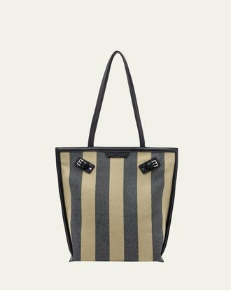 Proenza Schouler Striped Canvas North-South Tote Bag