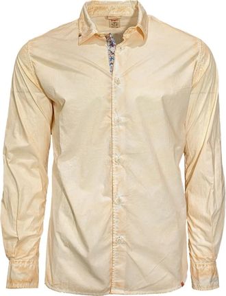 Bob Oranje Getinte Mal Shirt - Heren - Casual Overhemden - Oranje - XL - Overhemden