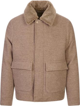 Canali Giubbotto - Heren - Winterjassen - Bruin - M - Wol - Jassen