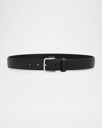 The Row Classic Pebbled Leather Belt