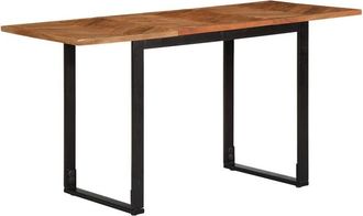 vidaXL Mesa de comedor 140x70x75 cm madera maciza acacia vidaXL