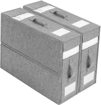 OEM Juego De 2 Piezas, Caja De Almacenamiento De Papel, Tela No Tejida, Ligera, Pr&aacute;ctica, Para Dormitorio, Gris