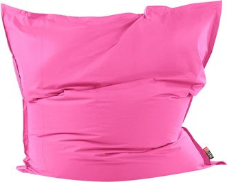 Beliani Puf Coj&iacute;n Extra Grande Rosa Con Cremallera Nylon Sala De Estar Dormitorio Jard&iacute;n