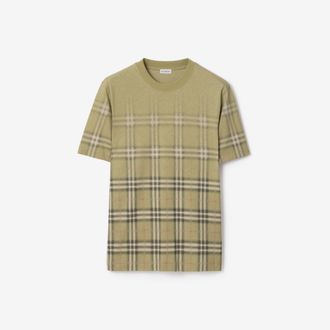Burberry Gradient Check Cotton T-shirt