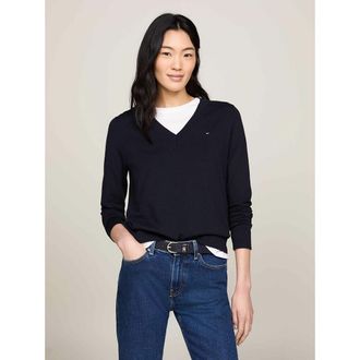 Tommy Hilfiger Trui met lange mouwen en V-hals