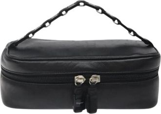 Ferragamo Pre-owned Mini Bags, female, Black, Size: ONE SIZE Pre-owned Vala Clutch Bag