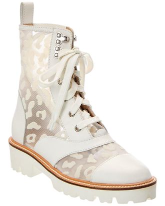 Baldinini Leather & Mesh Ankle Boot