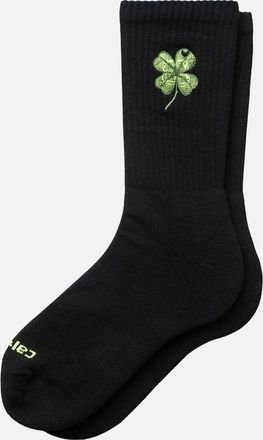 Carhartt Work in Progress Mens Carhartt WIP Clover Socks - Black - Size: 16/14.5/8/15/8.5/15.5/9/13/13.5/14/6.5/7/7.5/11.5/5/12/5.5/12.5/6/3.5/3/10.5/4/11/4.5/2.5/9.5/10/One s