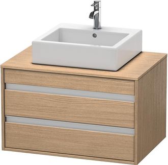 Duravit Duravit Ketho M&oacute;dulo Mural 6654, 2 Cajones, 800mm, Para Lavabo De Sobremesa, C&eacute;ntrico, Color (frente/cuerpo): Decoraci&oacute;n Roble Europeo - Kt665405252