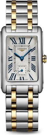 Longines DolceVita Tank Two-Tone Bracelet Watch, 23.3mm x 37mm in Silver at Nordstrom