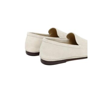 Christophe Lemaire Suede Square-Toe Loafer - Beige