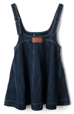 Damson Madder Immy Denim Minidress in Blue at Nordstrom, Size 10 Us