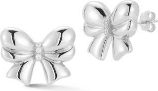 Glaze Jewelry Bow Stud Earrings in Silver at Nordstrom Rack