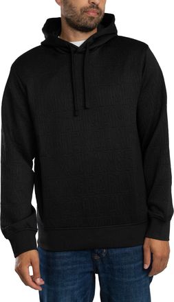 A|X Armani Exchange Pullover Hoodie Met Merkpatroon, Zwart