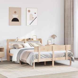 vidaXL Vidaxl - Estructura De Cama Sin Colch&oacute;n Madera Maciza De Pino 120x190 Cm
