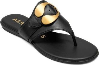 Aerosoles Glam Flip Flop in Black Fx Nappa at Nordstrom, Size 7.5